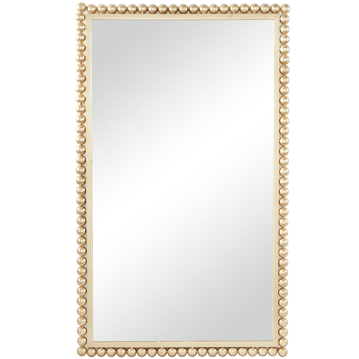 Espejo rectangular perlas doradas