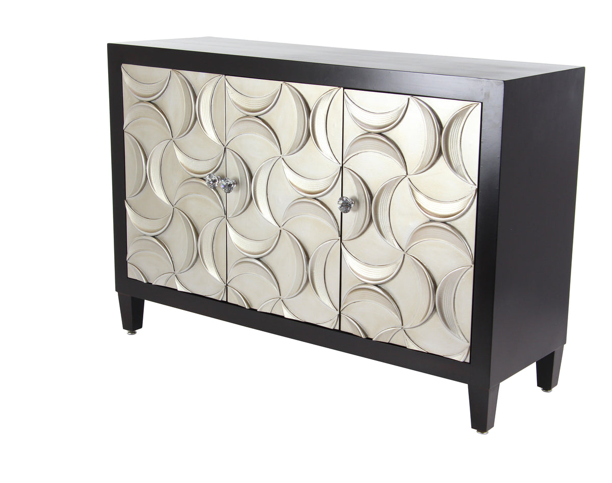 Buffet negro foliado