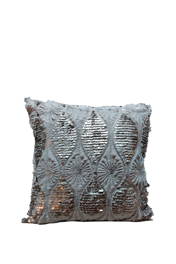 Cojín lentejuela gris