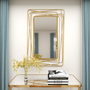 Espejo pared dorado