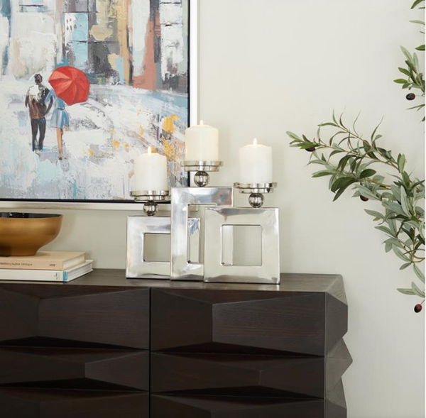 Candelabro plata diseño