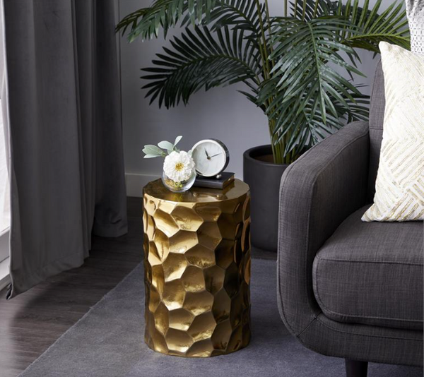 Taburete dorado diseño 45 cms alto