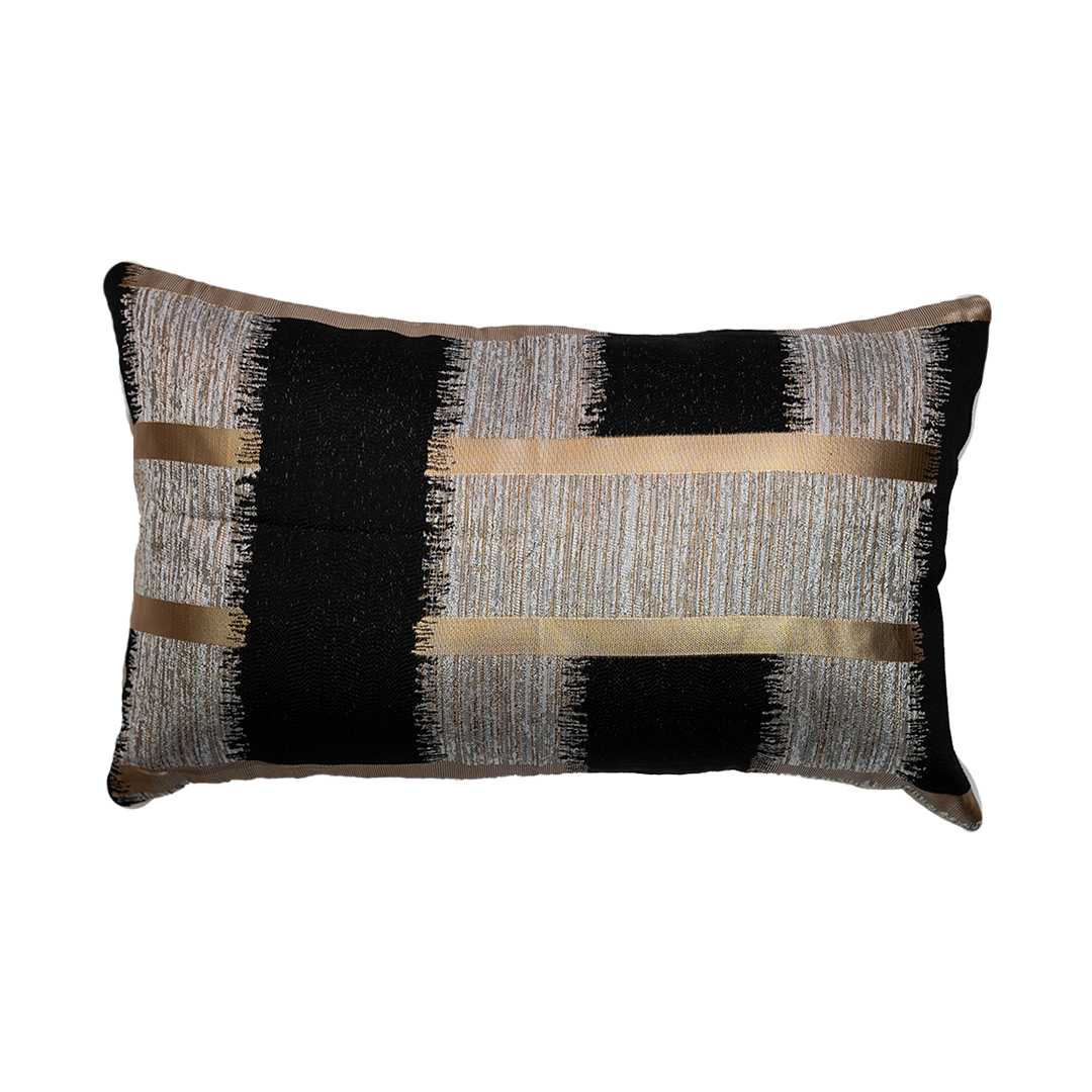 Cojín cruces negro dorado 50*30