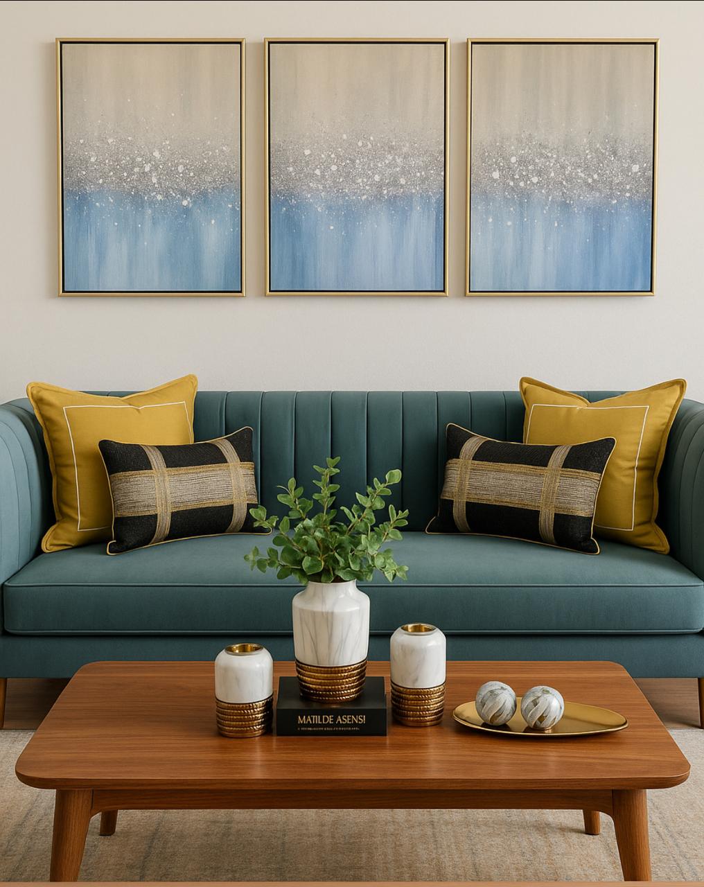 Cojín cruces negro dorado 50*30