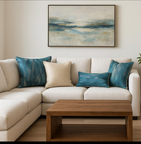 Cojín rayos verde 50*30