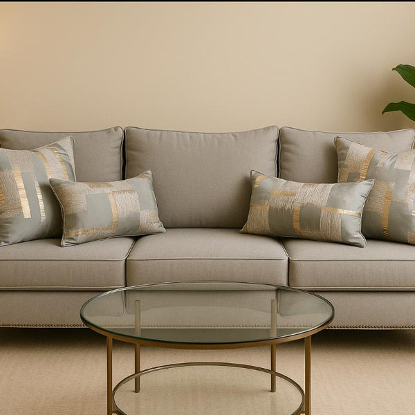 Cojín cruz plateado dorado 50*30