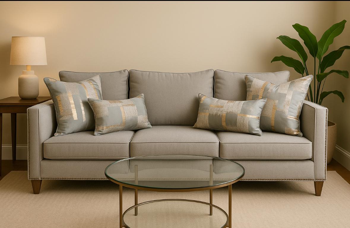 Cojín cruz plateado dorado 50*30