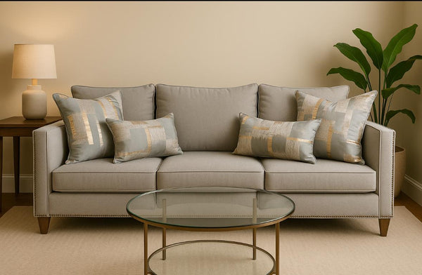 Cojín cruz plateado dorado 50*30