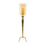 Candelabro pedestal dorado