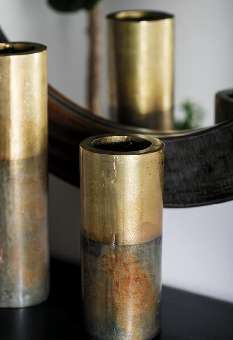 Botella decorativa baja