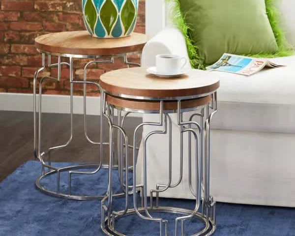 Mesa lateral madera fierro | 3 tamaños