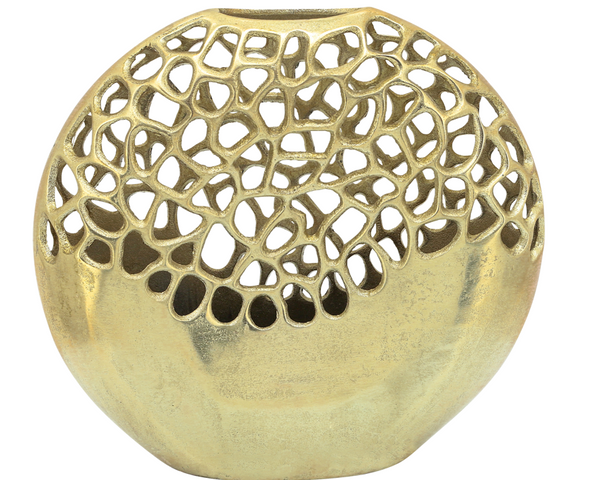 Jarrón diseño dorado